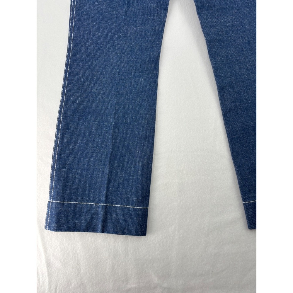 Tory Burch Cropped Denim Jeans Womens 25 Blue Contrast Stitch High Rise 88869 - Picture 8 of 14